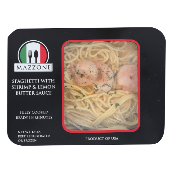 slide 1 of 1, Mazzone Ninos Spaghetti With Shrimp And Lemon Butter Sauce - 12 Oz, 12 oz