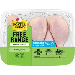 Foster Farms Free Range Simply Raised Chicken Drumsticks
