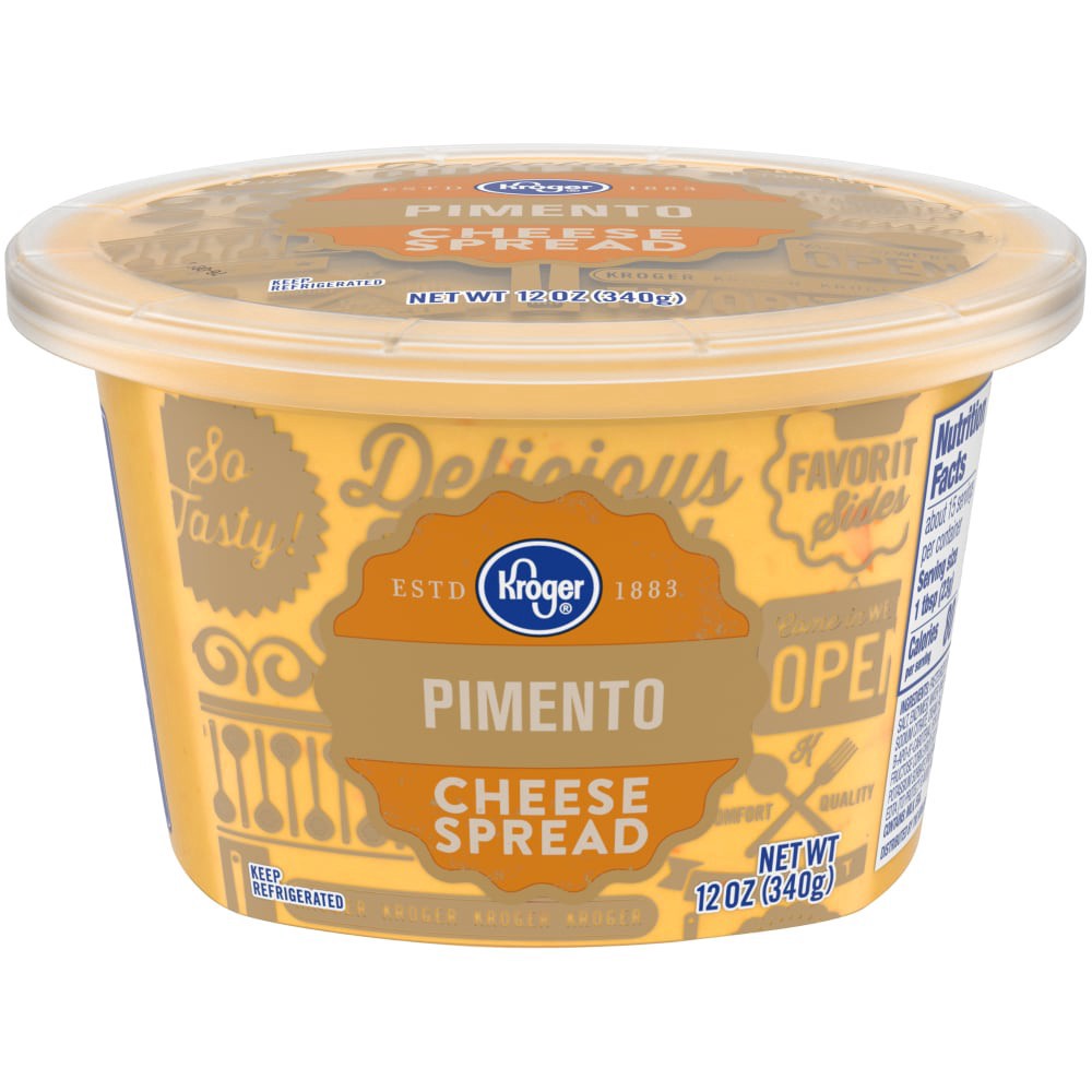 slide 2 of 3, Kroger Pimento Cheese Spread, 12 oz