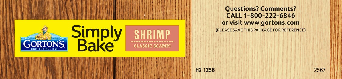 slide 3 of 13, Gorton's Simply Bake Classic Shrimp Scampi with Garlic, Butter, and Parmesan Cheese, 100% Whole, Tail-Off Shrimp, Frozen, 8.2 Ounce Package, 8.2 oz