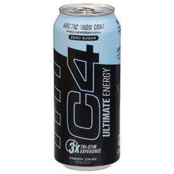 C4 Sport Zero Sugar Arctic Snow Cone Energy Drink 16 fl oz