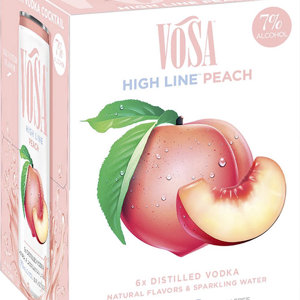 slide 1 of 1, Vosa Vodka Cocktails - High Line Peach, 4 ct; 12 oz