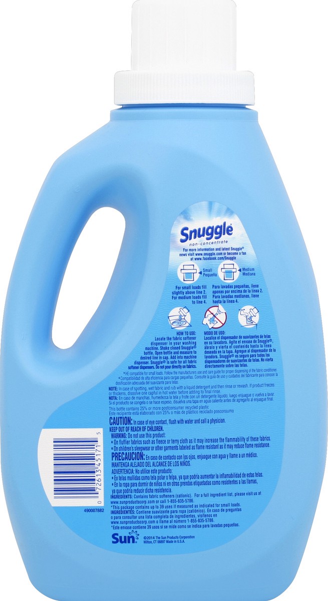 slide 3 of 8, Snuggle Fabric Softener Blue Sparkle Liquid, 64 fl oz