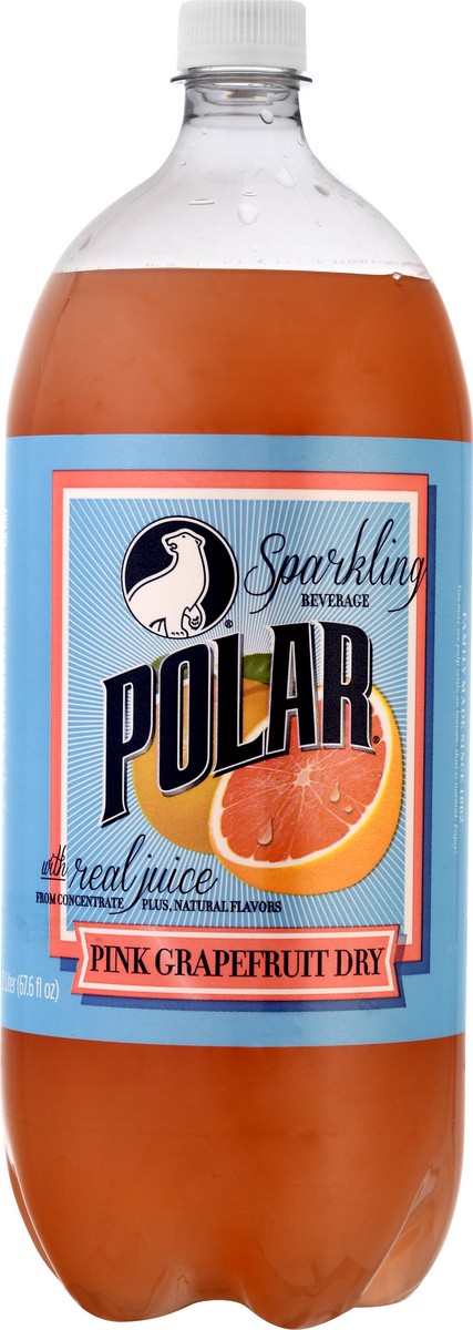 slide 11 of 13, Polar Pink Grapefruit Dry Sparkling Beverage 2 lt, 2 liter