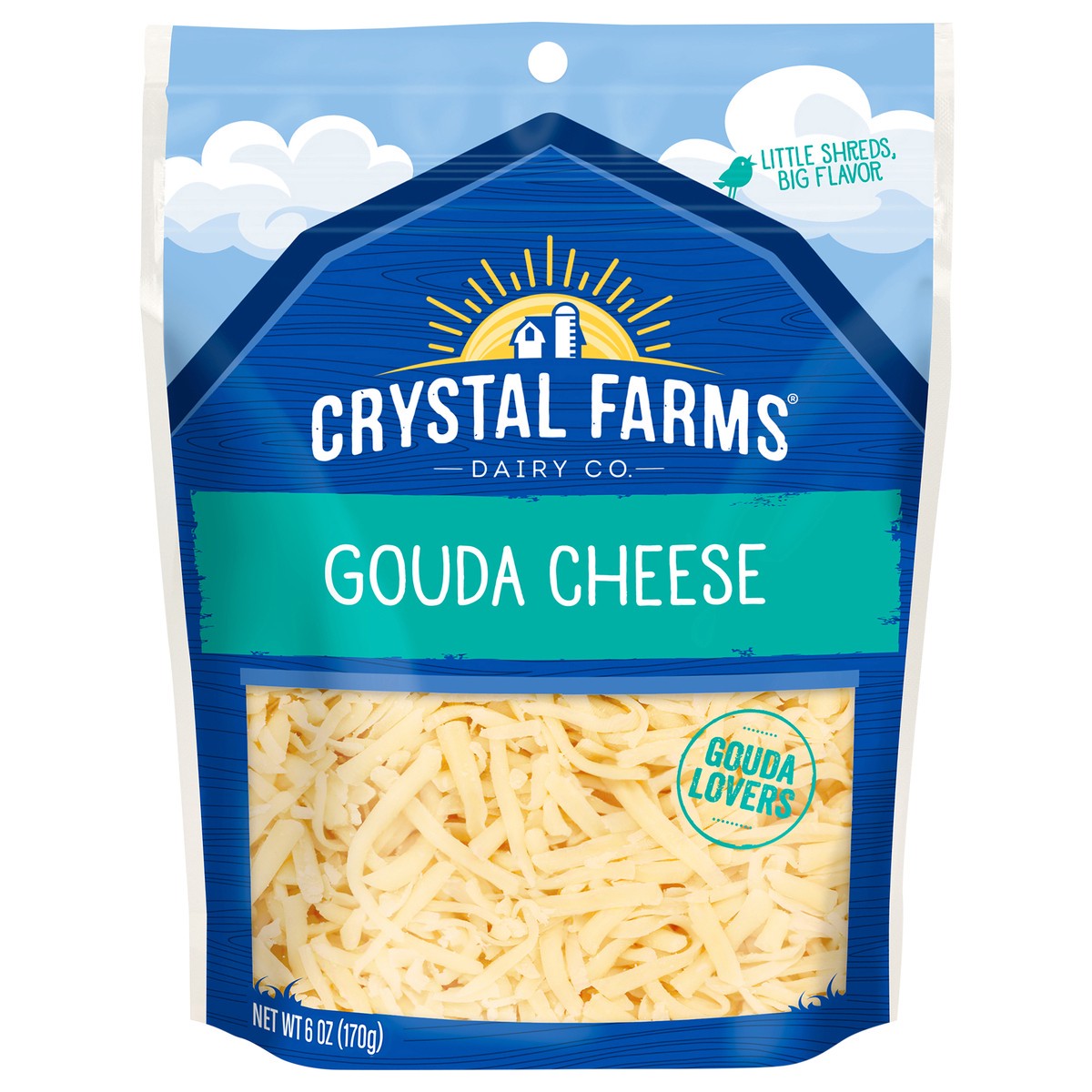 slide 1 of 1, Crystal Farms Cheese, Gouda, 6 oz