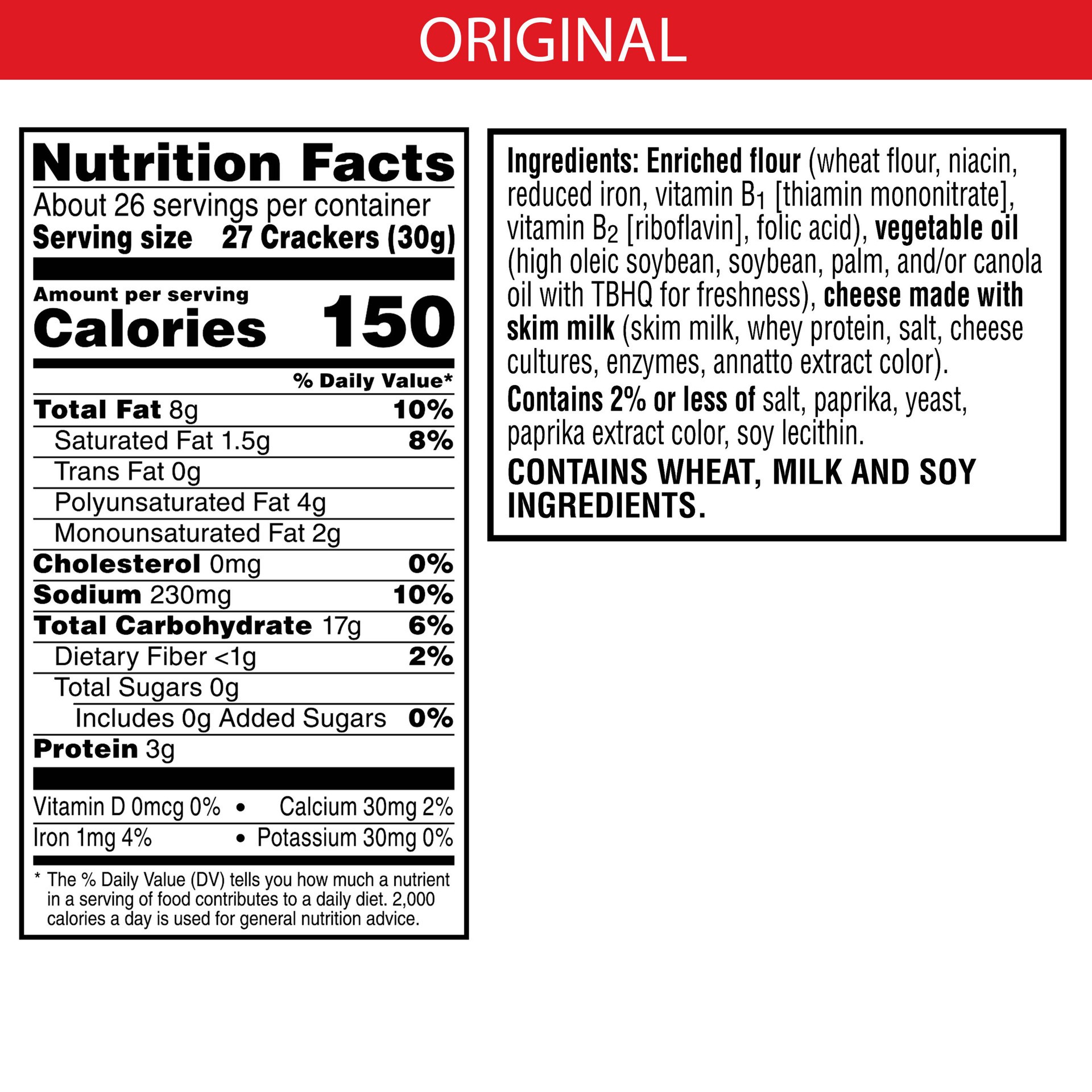 slide 5 of 5, Cheez-It Original Baked Snack Crackers 2 - 14 oz Bags, 28 oz