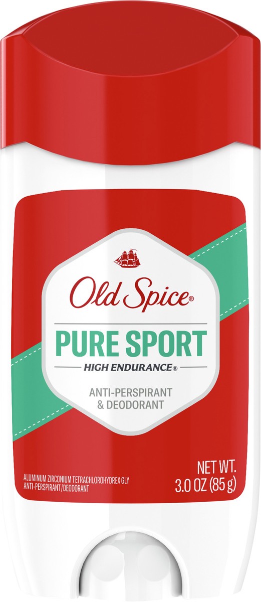 slide 3 of 3, Old Spice High Endurance Pure Sport Invisible Solid Antiperspirant And Deodorant, 3 oz