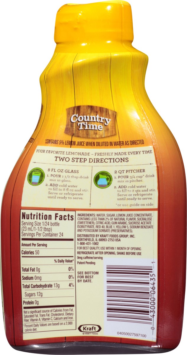 slide 11 of 13, COUNTRY TIME Lemonade Starter Half Lemonade and Half Iced Tea Liquid Beverage-Concentrate 18.2 fl oz. Bottle, 18.20 fl oz