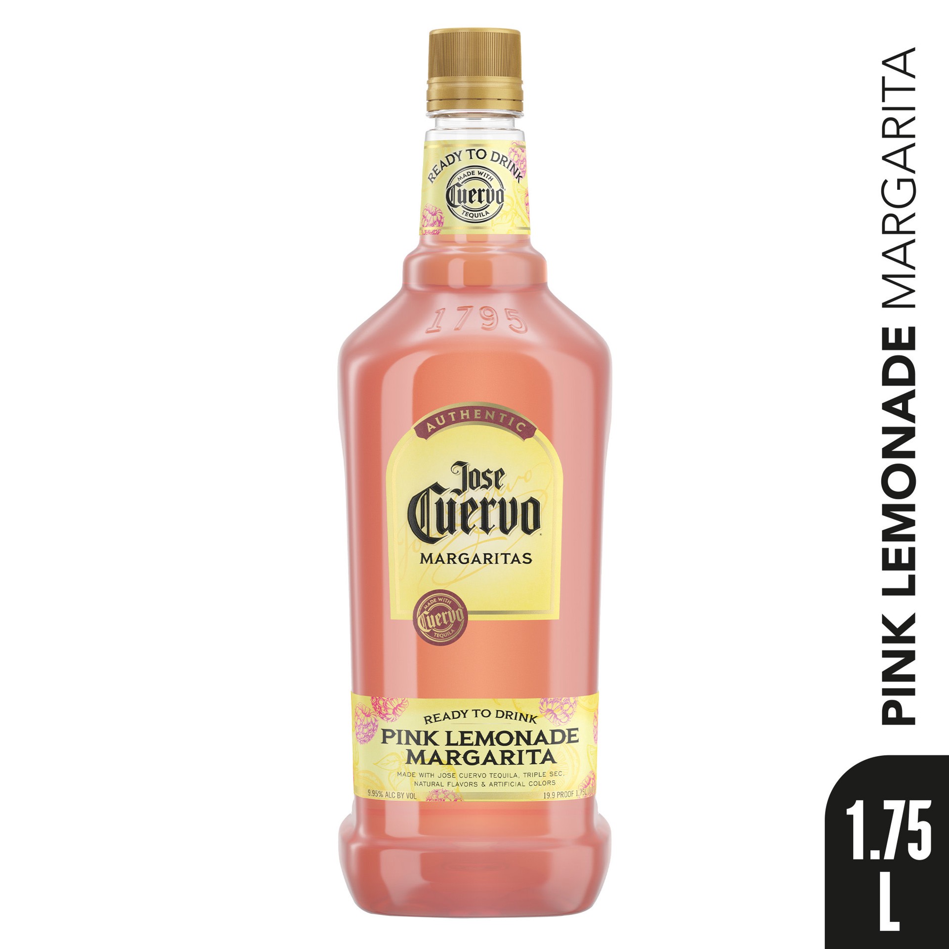 slide 1 of 26, Jose Cuervo Authentic Margarita Pink Lemonade Ready to Drink Cocktail - 1.75 L, 1.75 liter