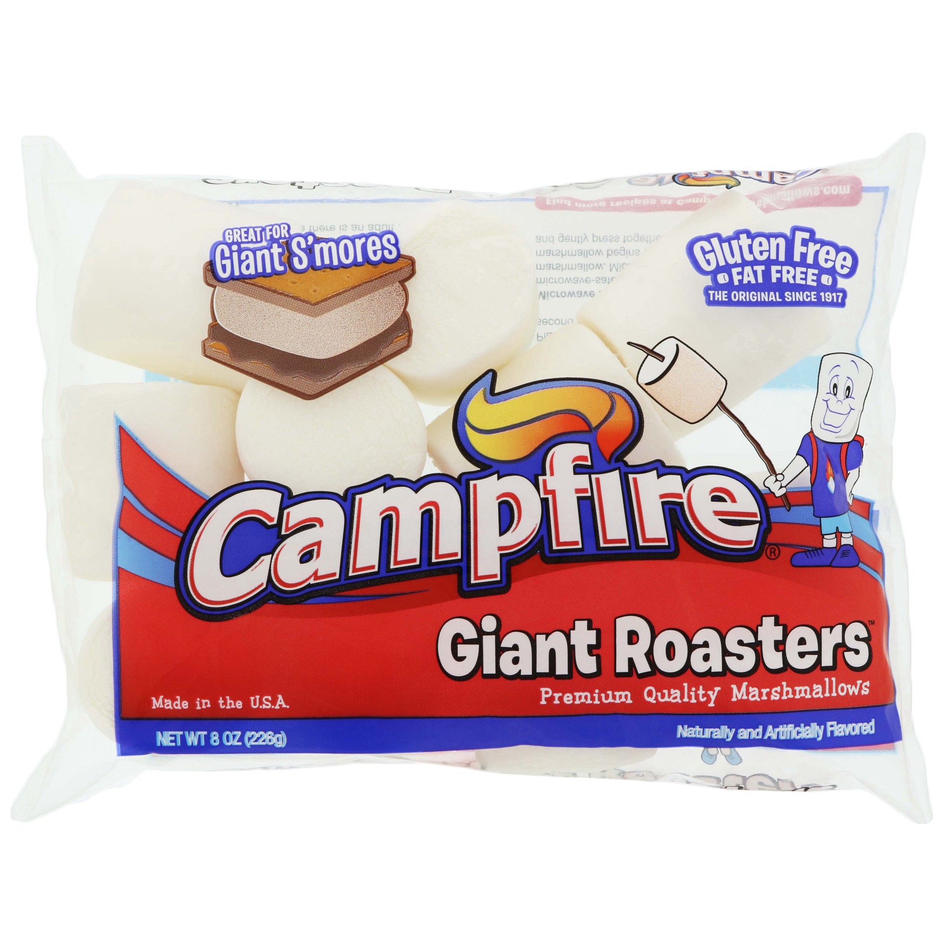 slide 1 of 1, Campfire Giant Roasters Premium Marshmallows, 8 oz