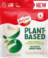 Babybel Plant-Based Vegan Snack Cheese Alternative Original 6 Count - 4.23 Oz
