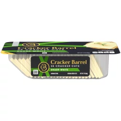 Cracker Barrel Cracker Cuts Sharp White Cheddar Cheese Slices Tray