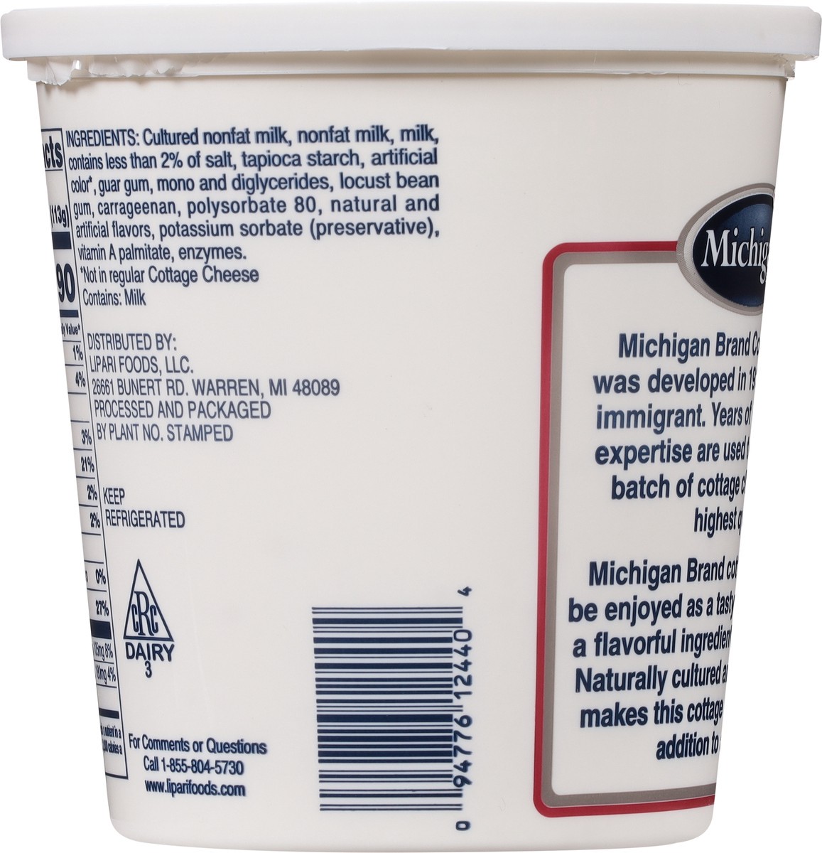 slide 3 of 9, Michigan Brand 1% Milkfat Low Fat Cottage Cheese, 24 oz