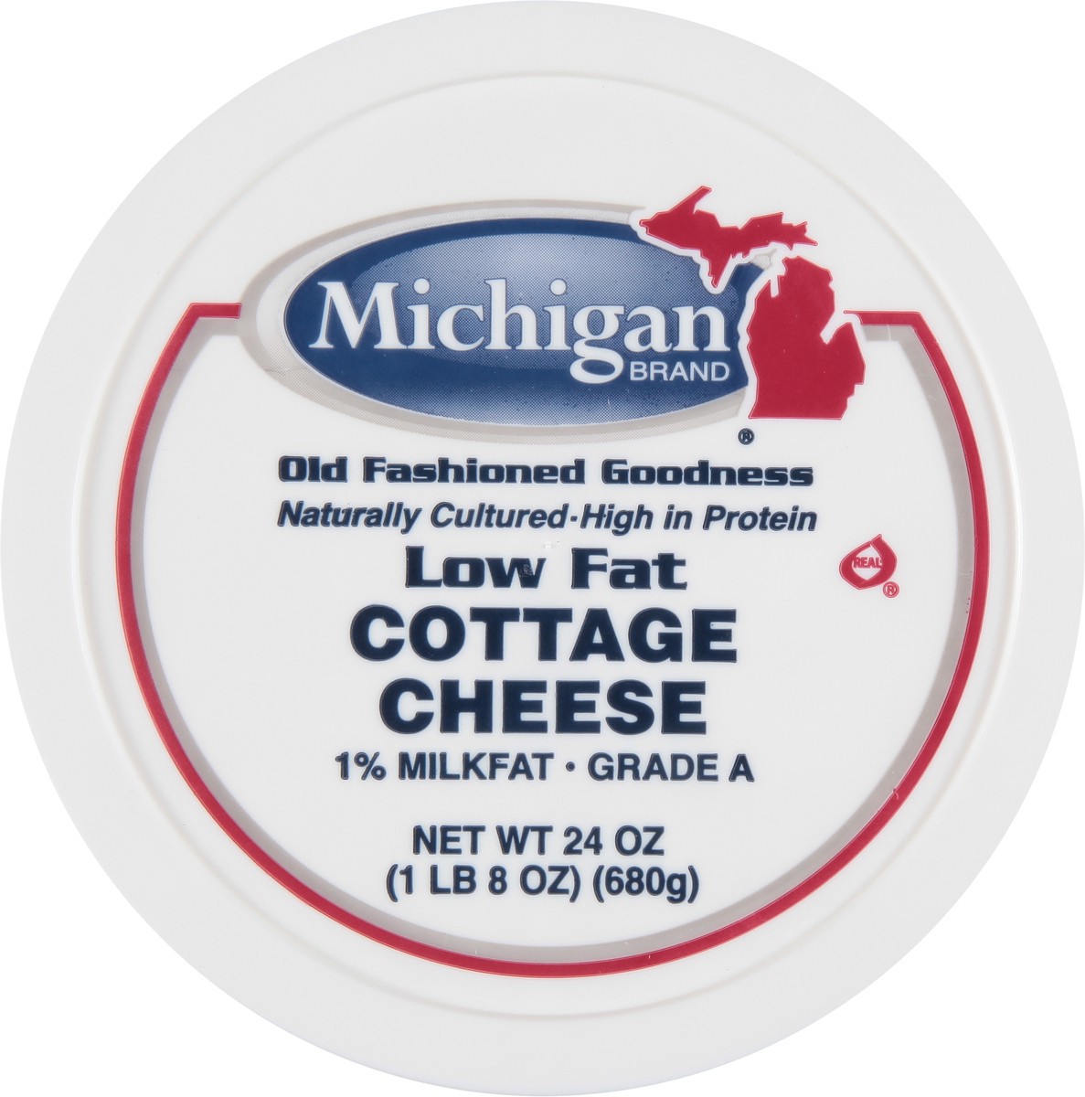 slide 4 of 9, Michigan Brand 1% Milkfat Low Fat Cottage Cheese, 24 oz