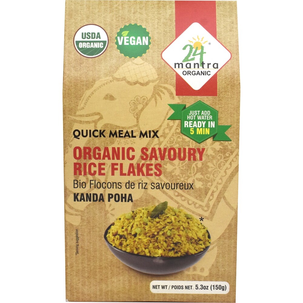 slide 1 of 1, 24 Mantra Organic Savoury Rice Flakes Kanda Poha, 5.3 oz