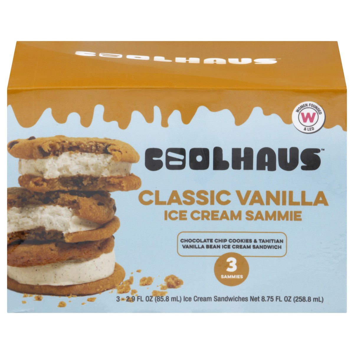 Coolhaus Ice Cream Sammies, Classic Vanilla 3 ct Shipt