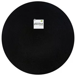 Ritz Black Round Woven 15 In Placemat 1 Each