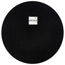 Ritz Black Round Woven 15 In Placemat 1 Each