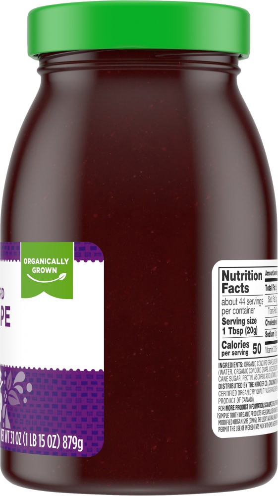 slide 2 of 4, Simple Truth Organic Concord Grape Jelly, 31 oz