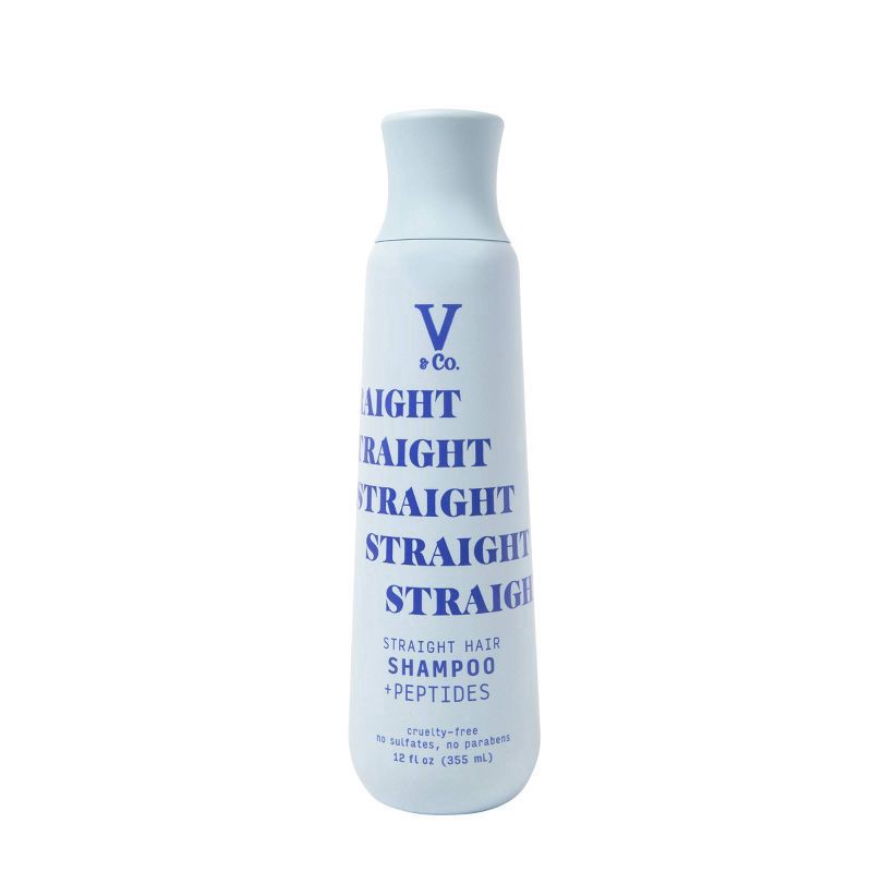 slide 1 of 9, V&Co. Straight Hair Shampoo + Peptides 12 fl oz, 12 fl oz