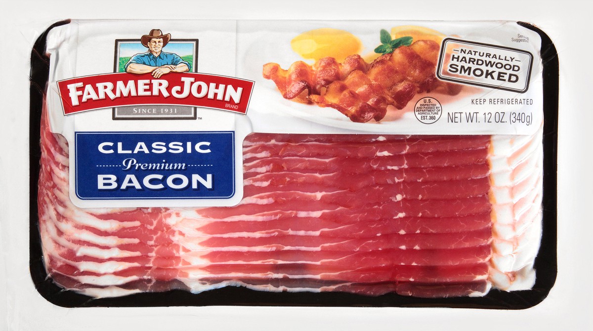 slide 2 of 3, FARMER JOHN'S Bacon Classic Premium Hardwood Smoked, 1 ct