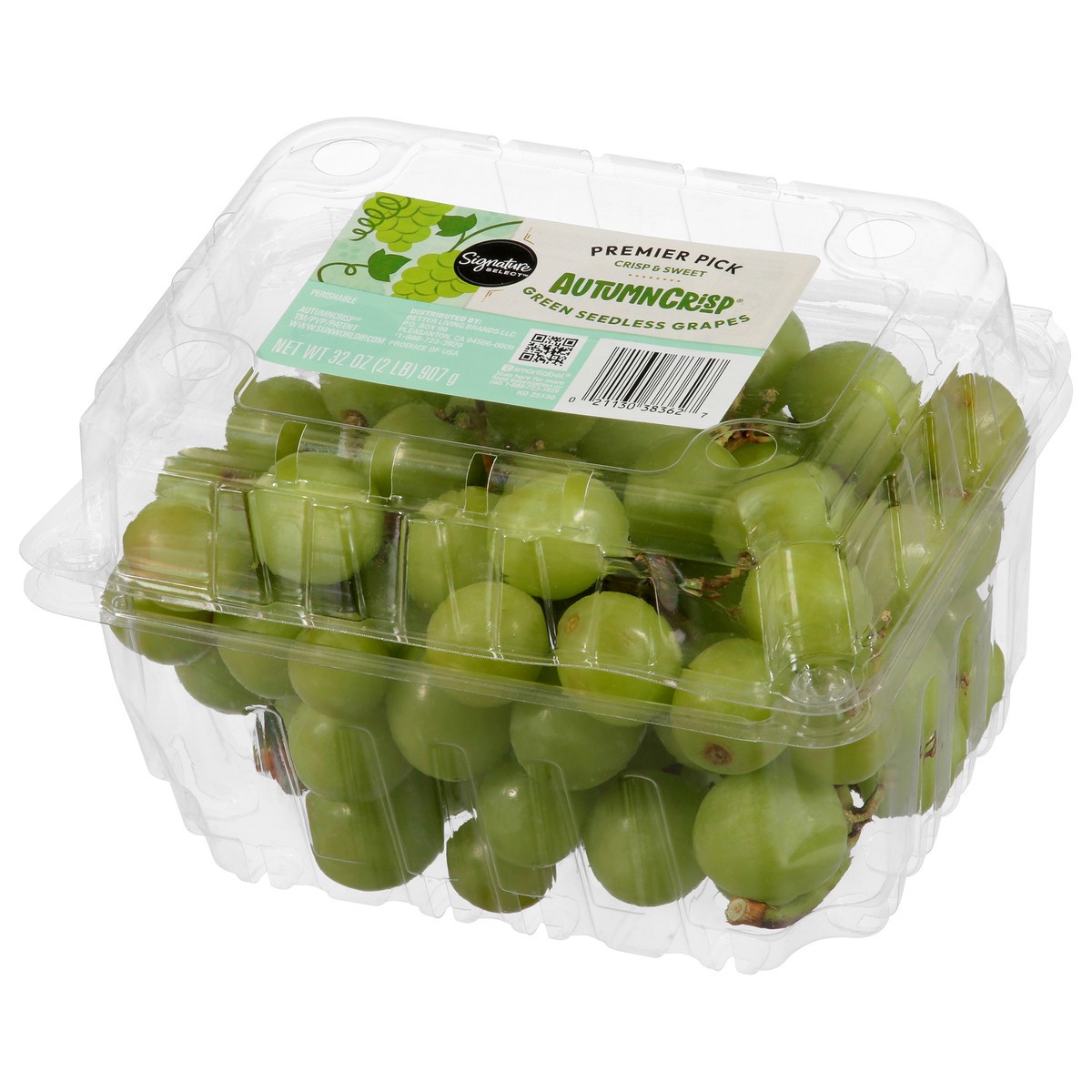 slide 2 of 4, Signature Select Grapes Green Autumn Crisp 2 Lb - 2 LB, 2 lb