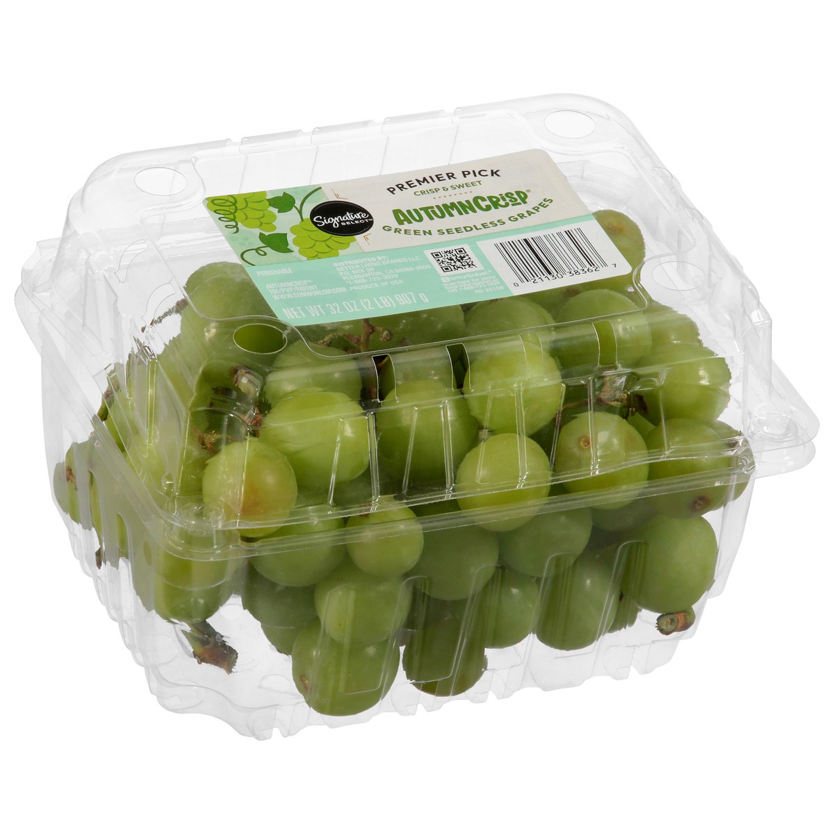 slide 3 of 4, Signature Select Grapes Green Autumn Crisp 2 Lb - 2 LB, 2 lb
