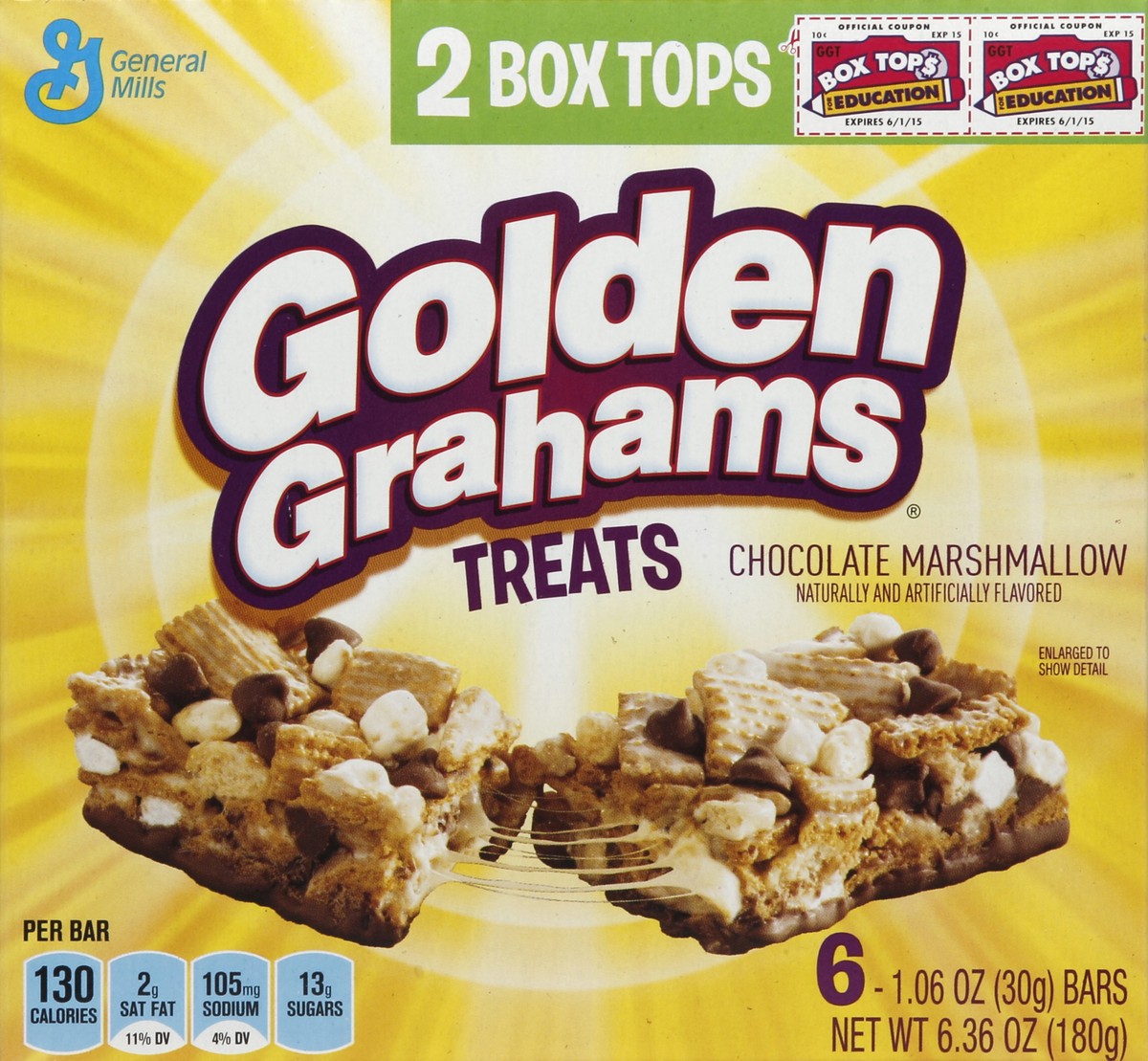 slide 4 of 4, Golden Grahams Chocolate Marshmallow Treat Bars, 6 ct; 6.36 oz