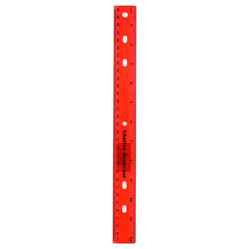 slide 2 of 2, Office Works Shatter Resistant Plastic Ruler, 1 ct