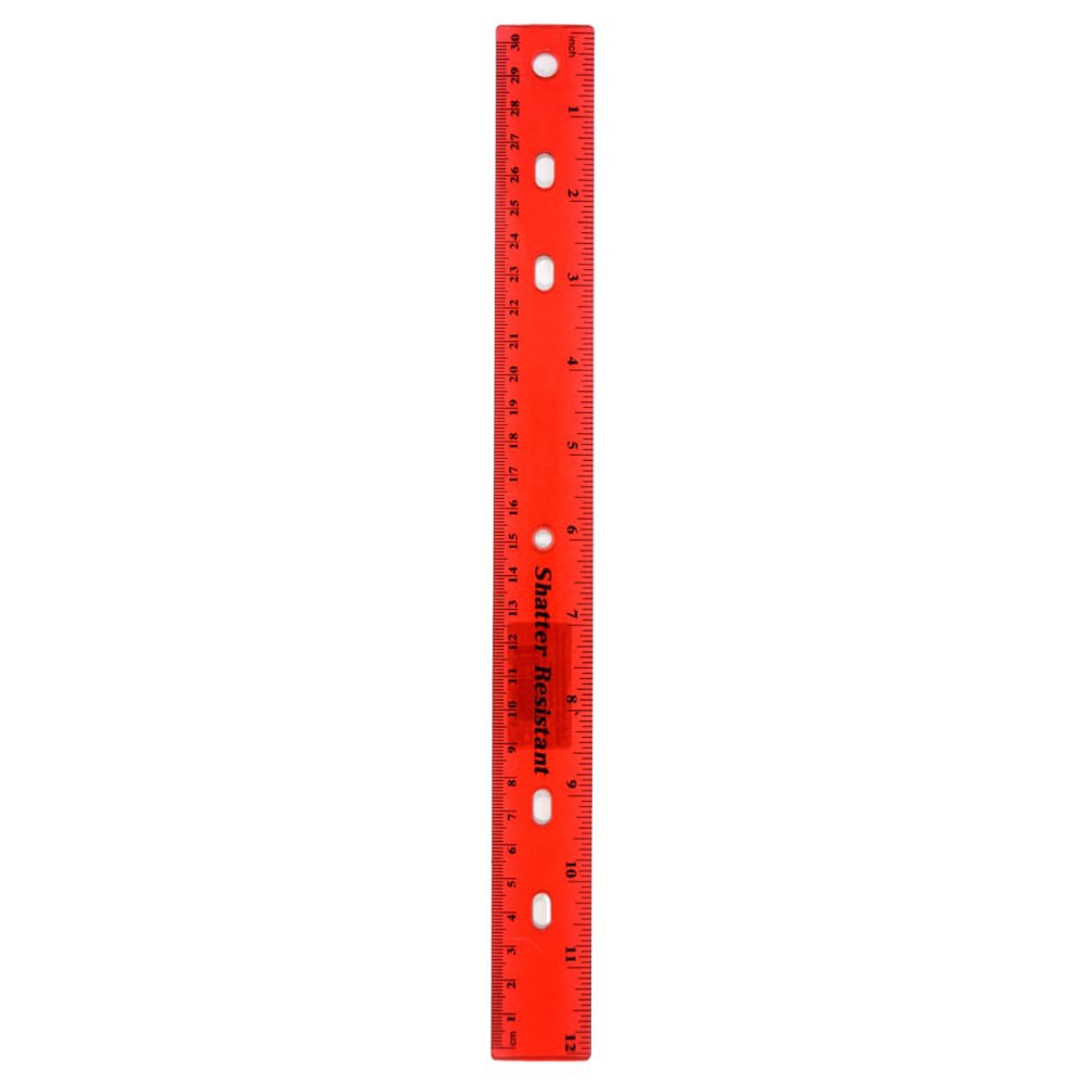 slide 1 of 4, Office Works Shatter Resistant Plastic Ruler, 1 ct