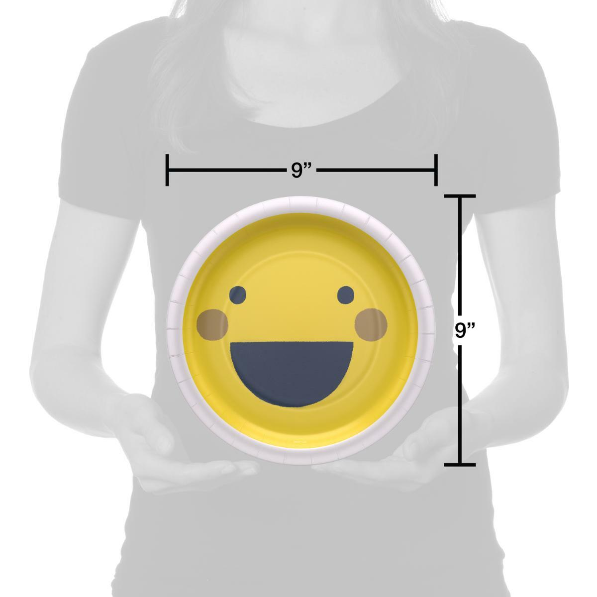 slide 3 of 3, American Greetings 10-Count 9" Birthday Paper Plates, Smiley Faces, 9 in