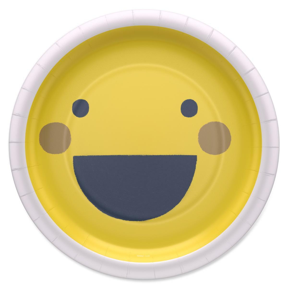 slide 1 of 3, American Greetings 10-Count 9" Birthday Paper Plates, Smiley Faces, 9 in