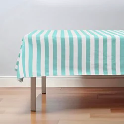 Everyday Living PEVA Flannel Tablecloth - Blue Cabana Stripe, 1 ct