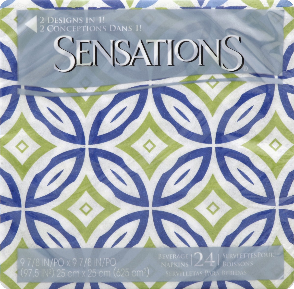 slide 4 of 4, Sensations Beverage Napkin - Lattice, 24 ct