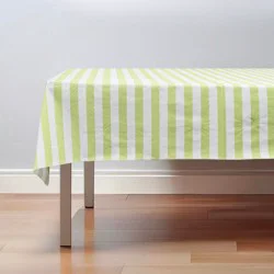 Everyday Living PEVA Flannel Tablecloth - Green Cabana Stripe, 1 ct