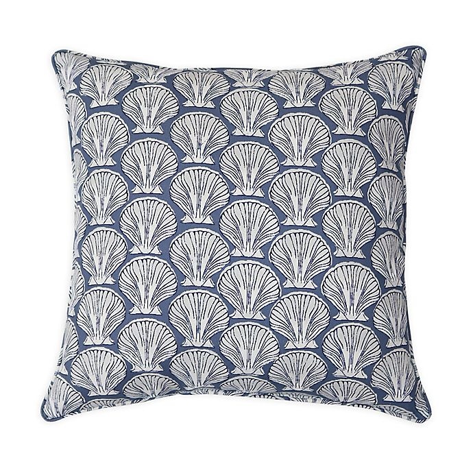 slide 1 of 4, Destination Summer Seashell Square Indoor/Outdoor Throw Pillow - Grey, 17 in