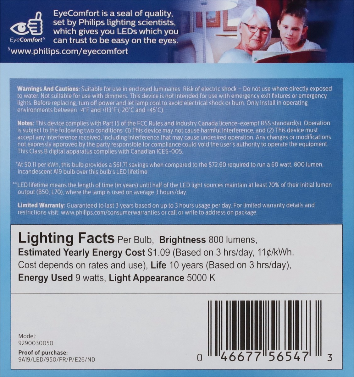 slide 3 of 9, Philips Daylight 9-Watt (60-Watt) A19 Led Light Bulb, 2 ct