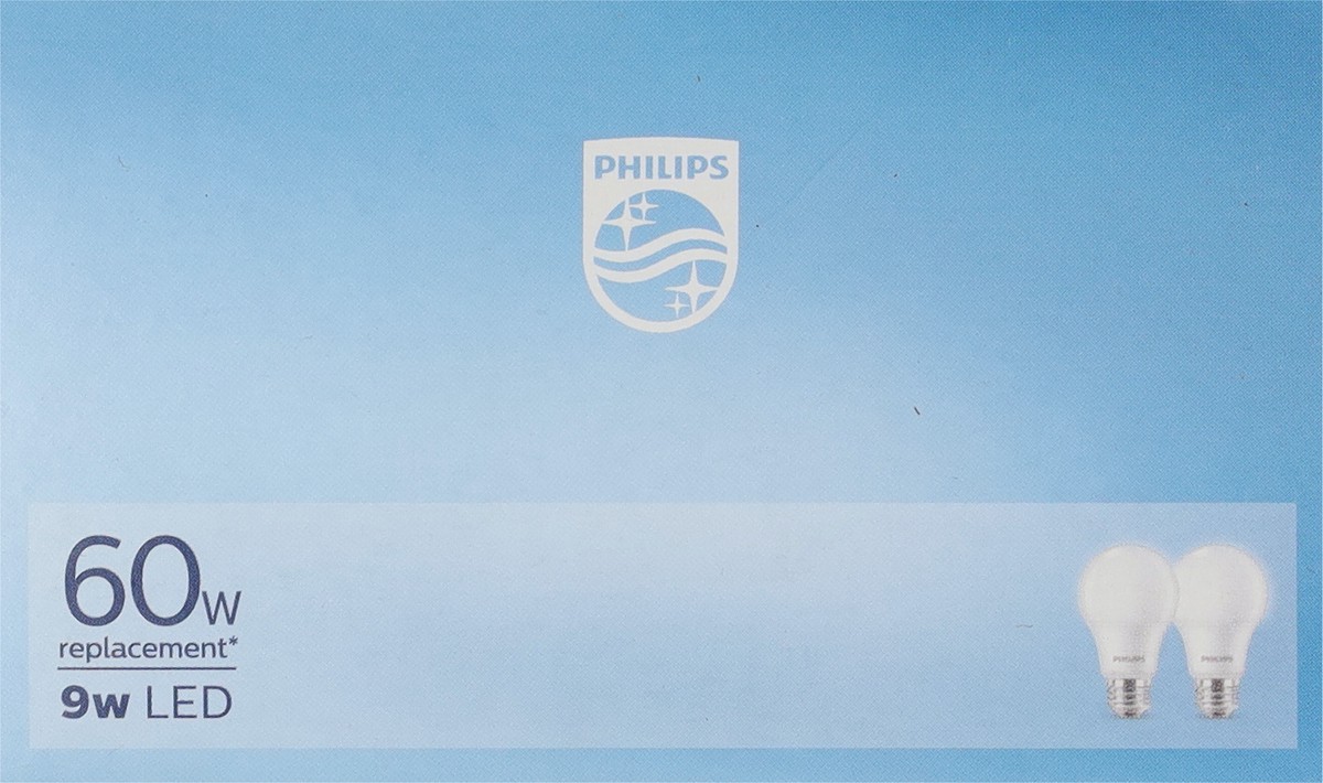 slide 9 of 9, Philips Daylight 9-Watt (60-Watt) A19 Led Light Bulb, 2 ct