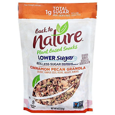 slide 1 of 1, Back To Nature Granola Cinn Pecan L/sgr - 8 OZ, 8 oz