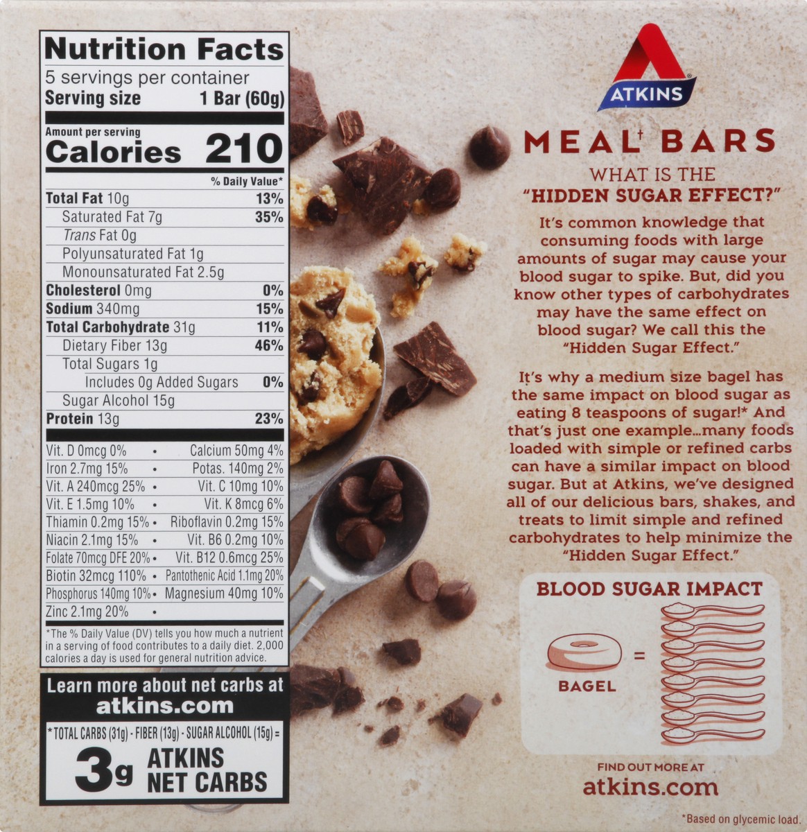 slide 5 of 9, Atkins Protein Meal Bar, 5 ct