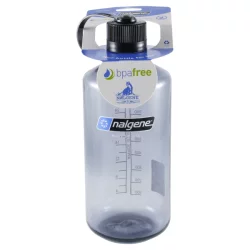 Nalgene 32oz Narrow Mouth Water Bottle, Blue/Gray