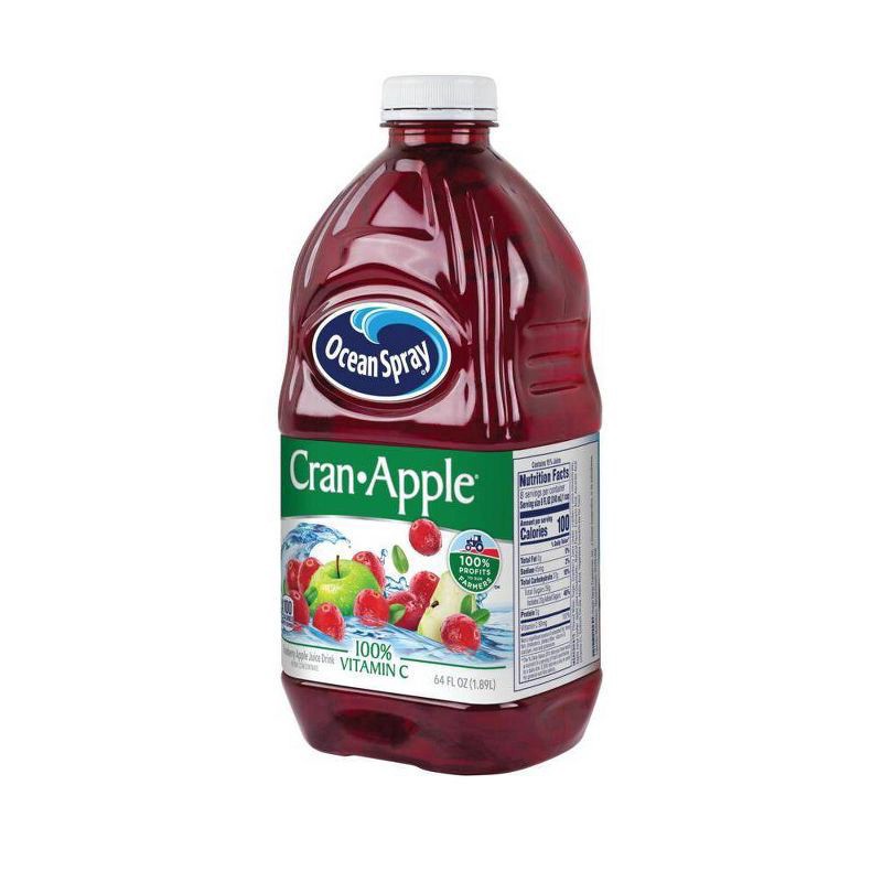 slide 2 of 3, Ocean Spray Cran-Apple™ Cranberry Apple Juice Drink, 64 Fl Oz Bottle, 64 fl oz