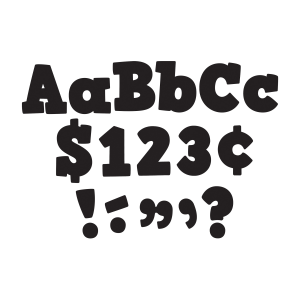 slide 1 of 1, Teacher Created Resources Bold Block Letter Accents, 4'', Black, Pack Of 230 Pieces, 230 ct