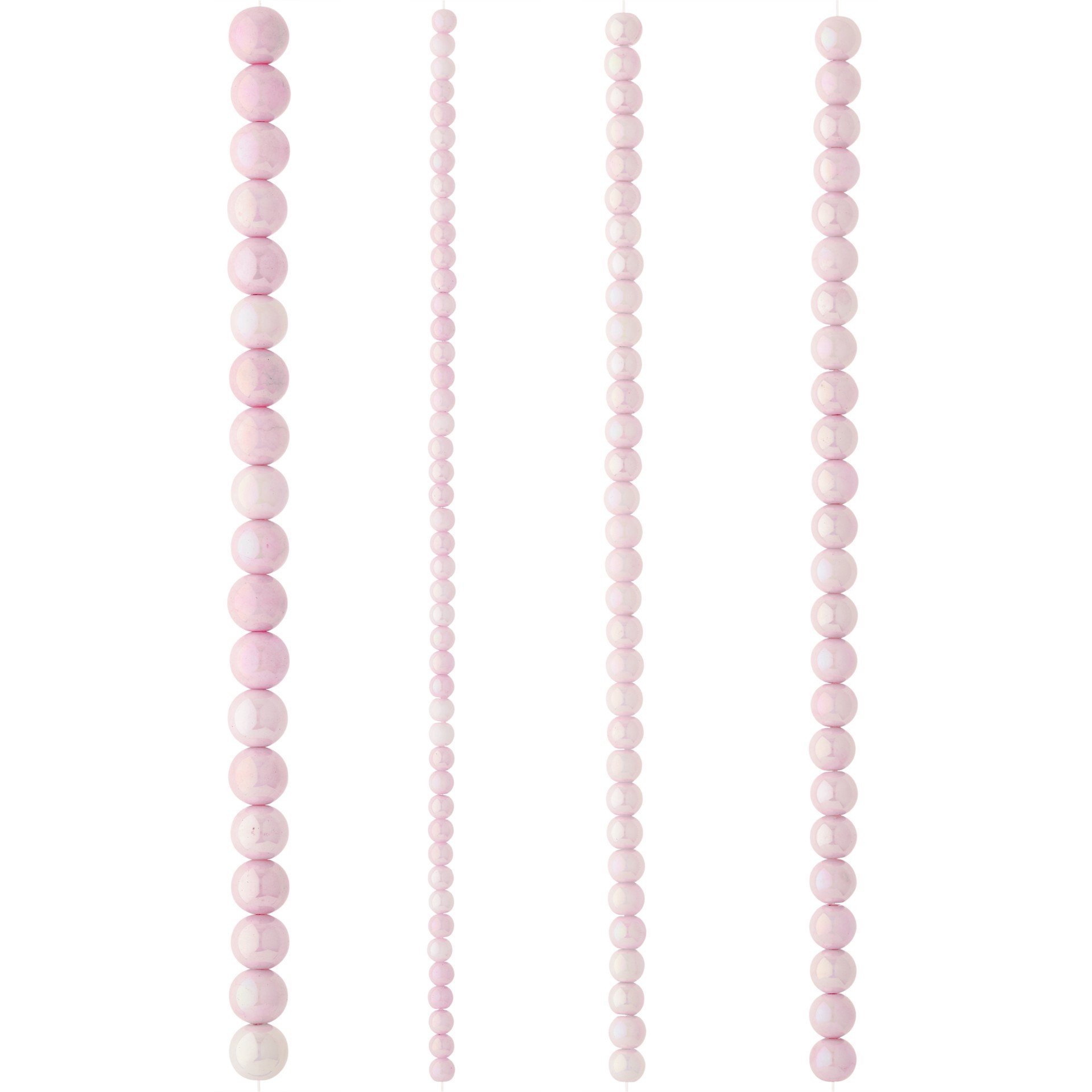 slide 3 of 3, Light Violet Marble Glass Round Beads By Bead Landing, 4mm-10mm