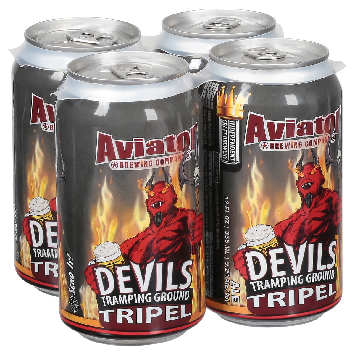 slide 3 of 11, Aviator Brewing Co. Tripel Devils Tramping Ground Beer 4 - 12 fl oz Cans, 4 ct