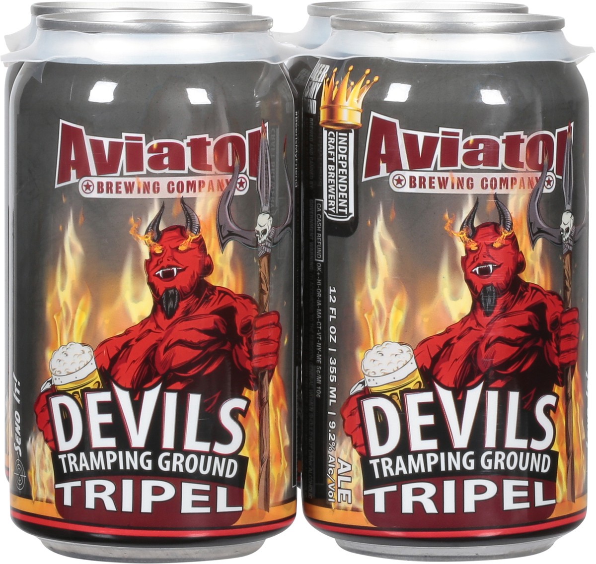 slide 11 of 11, Aviator Brewing Co. Tripel Devils Tramping Ground Beer 4 - 12 fl oz Cans, 4 ct