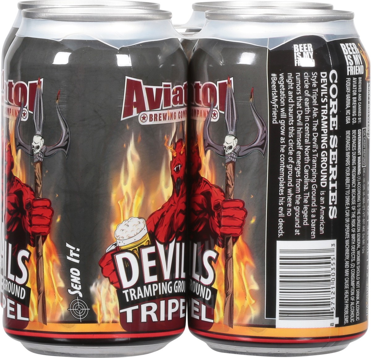 slide 9 of 11, Aviator Brewing Co. Tripel Devils Tramping Ground Beer 4 - 12 fl oz Cans, 4 ct