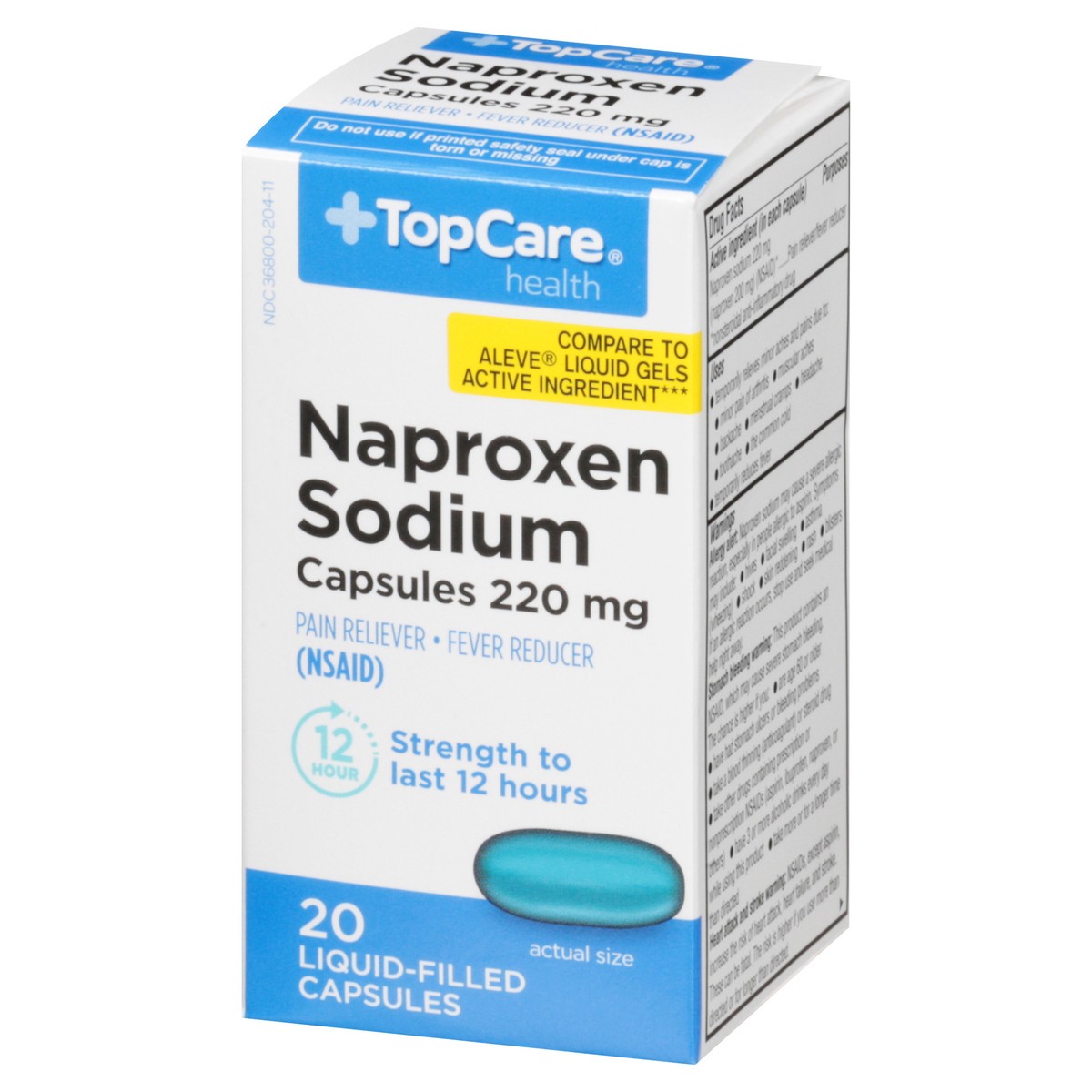 slide 16 of 16, TopCare TOP CARE Topcare Naproxen Liquidgels, 20 ct