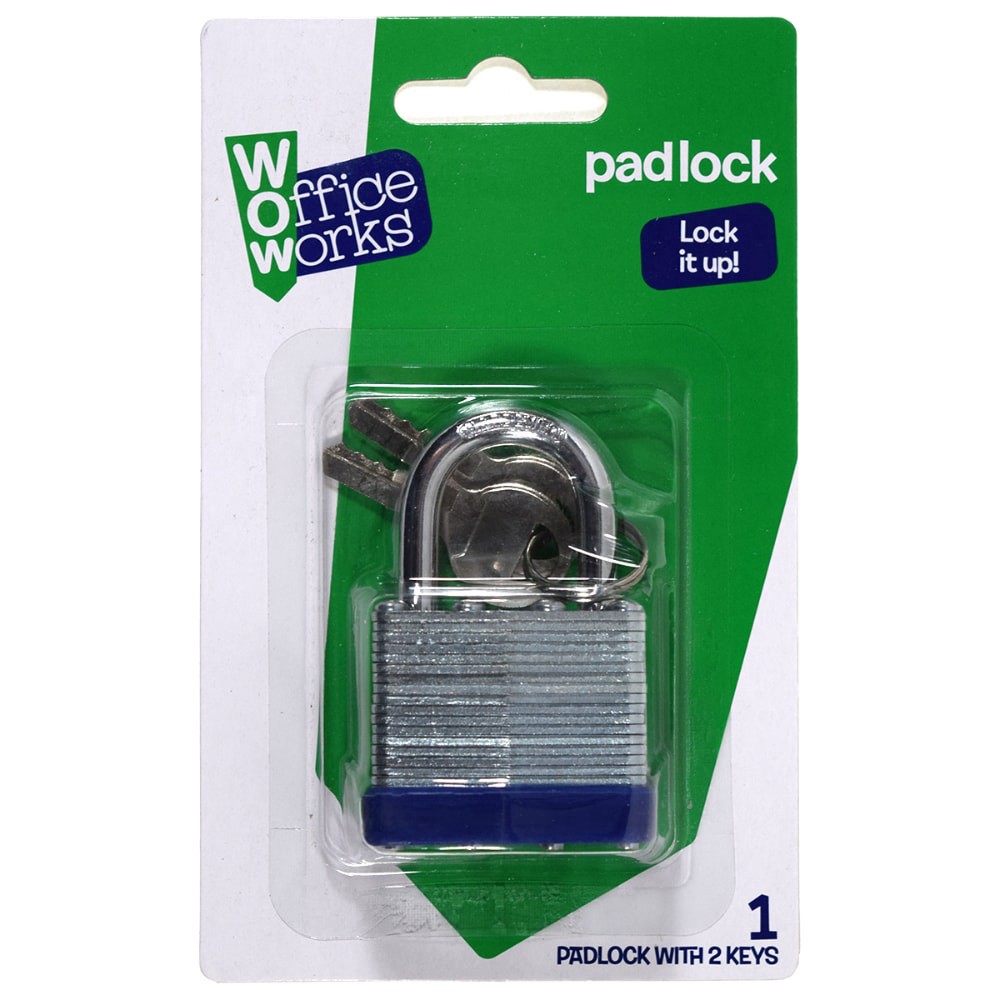 slide 2 of 2, Office Works Heavy Duty Padlock, 1 ct