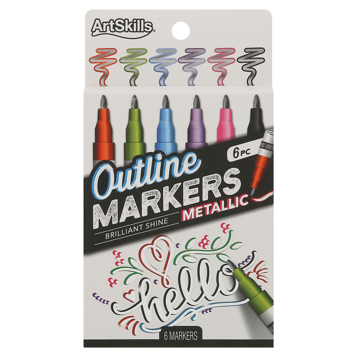 ArtSkills Metallic Outline Markers 6 ct Shipt